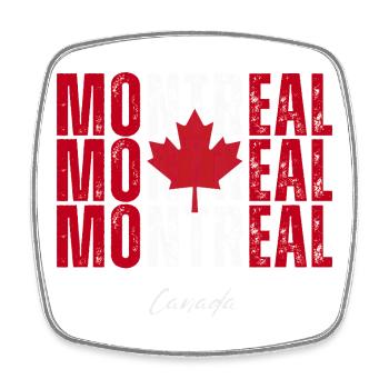 Montréal Canada, j’adore Montréal - Magnet carré - blanc - Devant