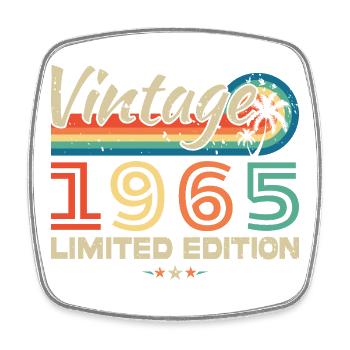 1965 Vintage Rétro Cadeau D'anniversaire - Magnet carré - blanc - Devant
