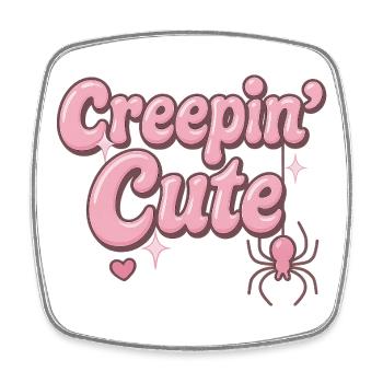 creepin cute / y2k halloween design - Viereckiger Kühlschrankmagnet - Weiß - Vorne