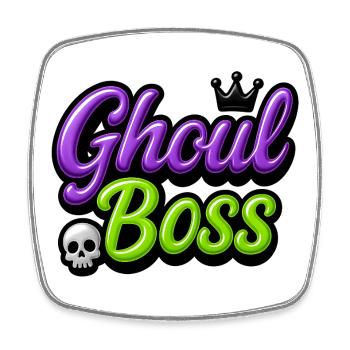ghoul chef / y2k halloween design - Viereckiger Kühlschrankmagnet - Weiß - Vorne