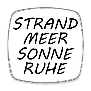 STRAND MEER SONNE RUHE - Viereckiger Kühlschrankmagnet - Weiß - Vorne