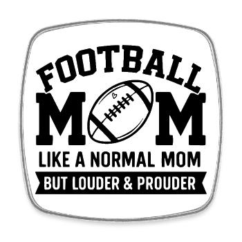 Stolze Football-Mutter American Football - Viereckiger Kühlschrankmagnet - Weiß - Vorne