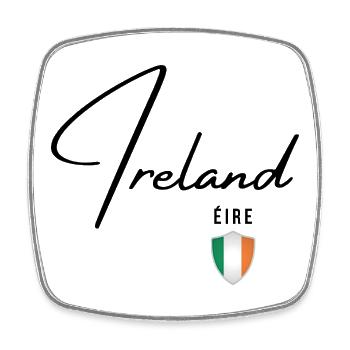 Design élégant Irlande, j’adore l’Irlande - Magnet carré - blanc - Devant