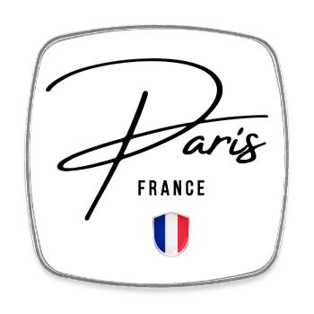 Elegantes Design Paris, französischer Stolz - Viereckiger Kühlschrankmagnet - Weiß - Vorne