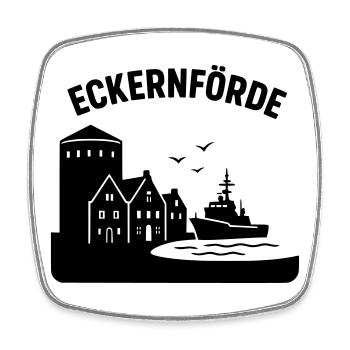 eckernförde schleswig holstein - Viereckiger Kühlschrankmagnet - Weiß - Vorne