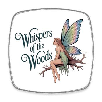 Waldfee – Whispers of the Woods - Viereckiger Kühlschrankmagnet - Weiß - Vorne