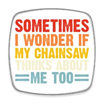 Woodworker Gift Arborist Woodworker - Square fridge magnet - white - Front