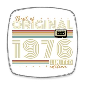 1976 Vintage Retro Geburtstagsgeschenk - Viereckiger Kühlschrankmagnet - Weiß - Vorne