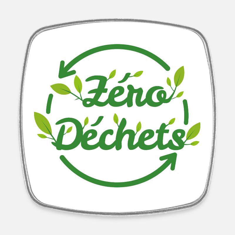 Zero Waste Anlagen - Viereckiger Kühlschrankmagnet - Weiß