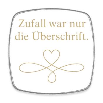 Zufall war nur die Überschrift - Viereckiger Kühlschrankmagnet - Weiß - Vorne