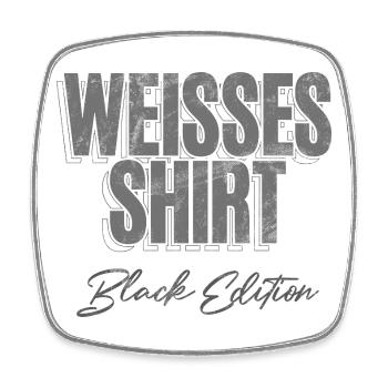 Weisses Shirt Black Edition Lustiger Spruch - Viereckiger Kühlschrankmagnet - Weiß - Vorne