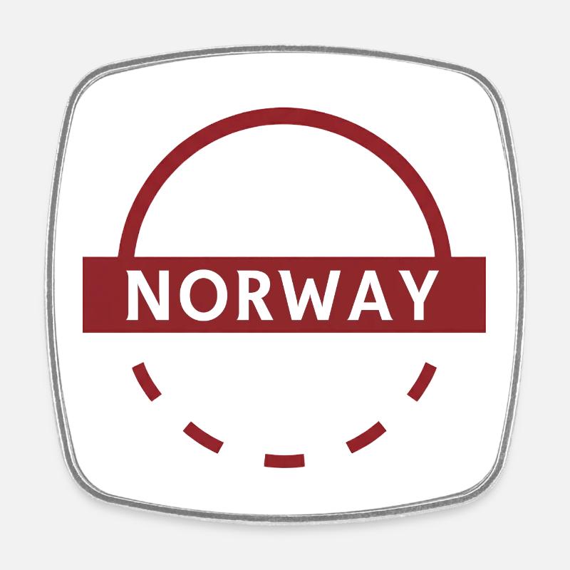Norwegen Bogen Emblem - Viereckiger Kühlschrankmagnet - Weiß