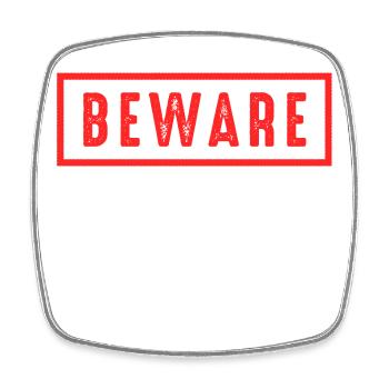 Attention au sarcasme - Magnet carré - blanc - Devant