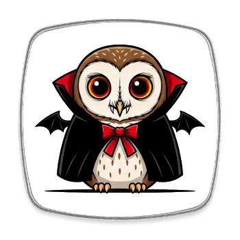 Cute Halloween owl vampire forest owl cartoon - Viereckiger Kühlschrankmagnet - Weiß - Vorne