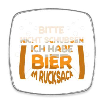 Bierliebhaber Bier Spruch Biertrinker Saufen - Viereckiger Kühlschrankmagnet - Weiß - Vorne
