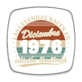 December 1976 Retro Vintage Anniversary - Square fridge magnet - white - Front