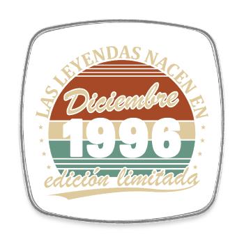 December 1996 Retro Vintage Anniversary - Square fridge magnet - white - Front