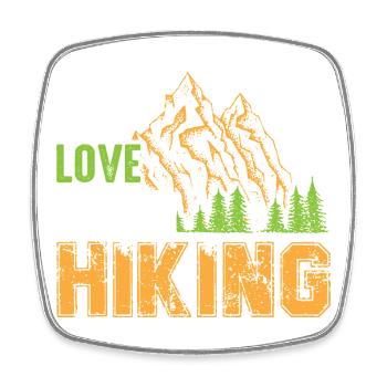Wander - Square fridge magnet - white - Front
