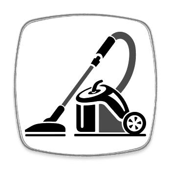 Vacuum Cleaner Symbol Cleaning Company - Square fridge magnet - white - Front
