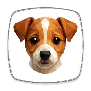 Süßer Jack Russell Terrier Welpe – Niedliches Hund - Viereckiger Kühlschrankmagnet - Weiß - Vorne