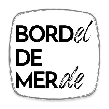 Horrible hell - Square fridge magnet - white - Front