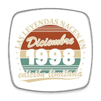 Dezember 1998 Retro Vintage Geburtstagsgeschenk - Viereckiger Kühlschrankmagnet - Weiß - Vorne
