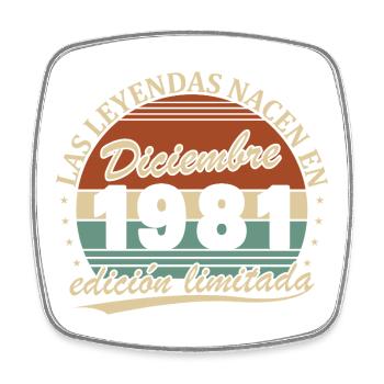 Décembre 1981 Rétro Vintage Cadeau d’anniversaire - Magnet carré - blanc - Devant