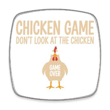 Game Theory Chickens Game - Square fridge magnet - white - Front
