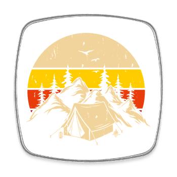 Randonnée Randonneur Alpiniste Cadeau - Magnet carré - blanc - Devant