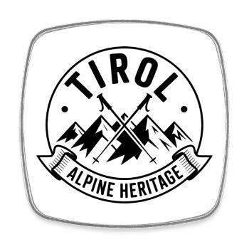 Tyrol - Conception de souvenirs - Magnet carré - blanc - Devant