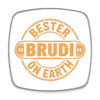 Best brother - Square fridge magnet - white - Front