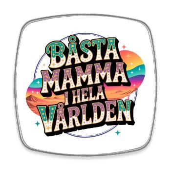 Beste Mama der Welt - Viereckiger Kühlschrankmagnet - Weiß - Vorne