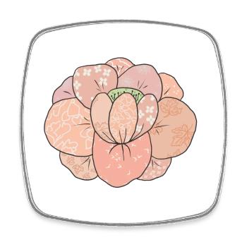 Apricotrose - Square fridge magnet - white - Front