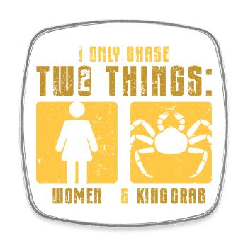 Alaska King Crab - Square fridge magnet - white - Front