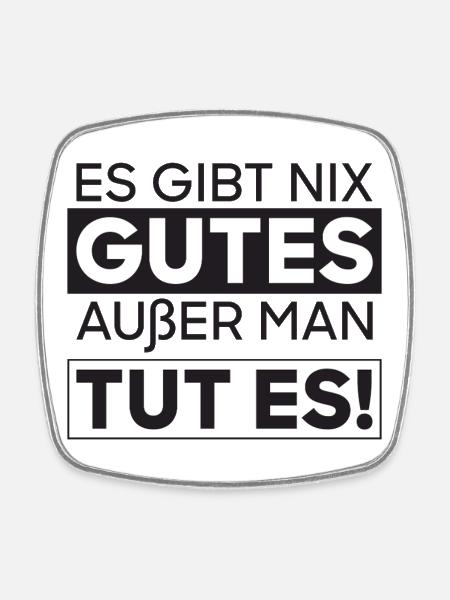 No excuse – do it - Square fridge magnet - white