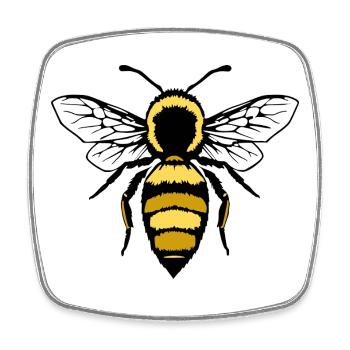 T-shirt abeilles abeille apiculteur cadeau - Magnet carré - blanc - Devant