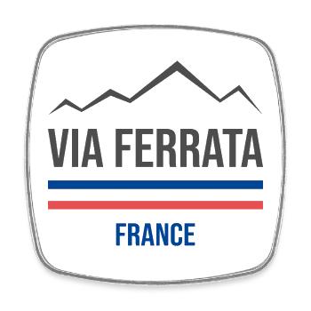 Via Ferrata France - Square fridge magnet - white - Front