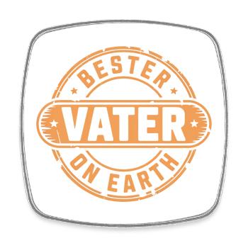 Bester Vater Vatertag - Viereckiger Kühlschrankmagnet - Weiß - Vorne