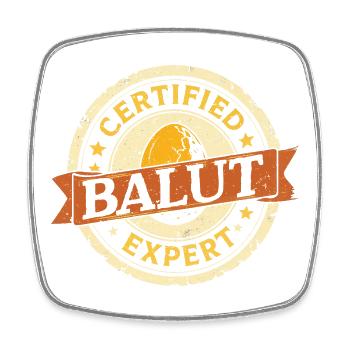 Certified Balut Expert Phillippinen - Viereckiger Kühlschrankmagnet - Weiß - Vorne
