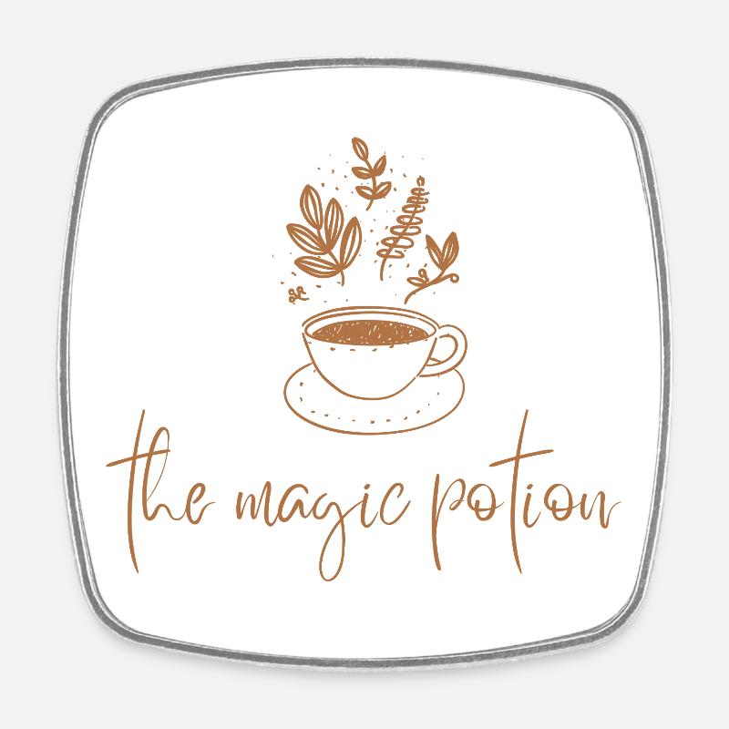 The Magic Potion Tea - Square fridge magnet - white