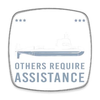 July 4 Submarine Submarine Veteran Navy USA - Square fridge magnet - white - Front