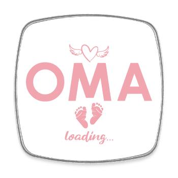 Oma 2026 Schwangerschaftsankündigung Mama - Viereckiger Kühlschrankmagnet - Weiß - Vorne