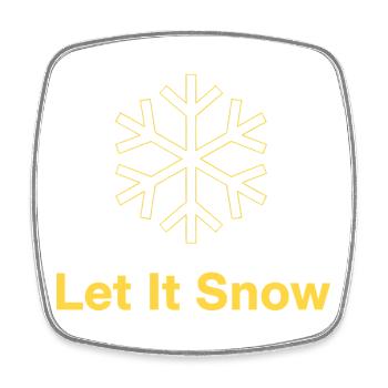 Golden Snowflake - Let It Snow - Square fridge magnet - white - Front