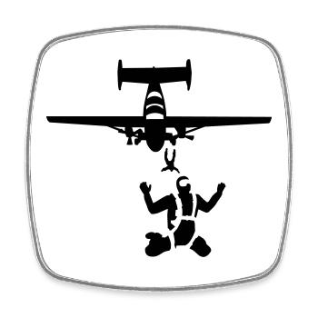 skydiving - Square fridge magnet - white - Front