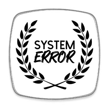 System failure - Square fridge magnet - white - Front