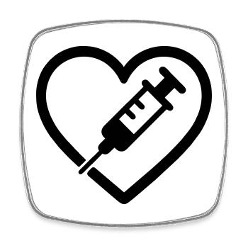 Herz + Krankenschwester / Krankenschwester – Super Elternteil I - Viereckiger Kühlschrankmagnet - Weiß - Vorne