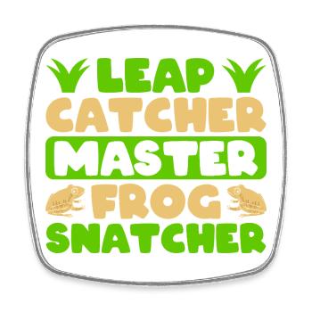Frog Catcher Leap Catcher Master Snatcher Frog - Viereckiger Kühlschrankmagnet - Weiß - Vorne