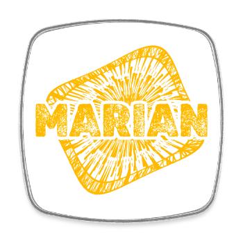 MARIAN Sunstamp - Magnet carré - blanc - Devant