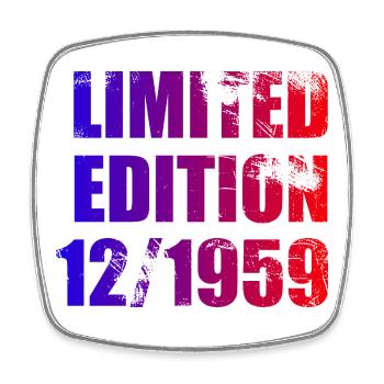 66e anniversaire Édition limitée 12/1959 - Magnet carré - blanc - Devant