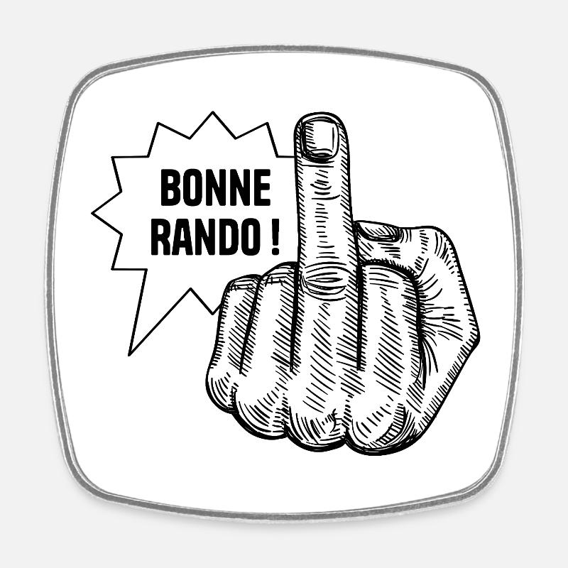 Bonne Rando ! - Magnet carré - blanc